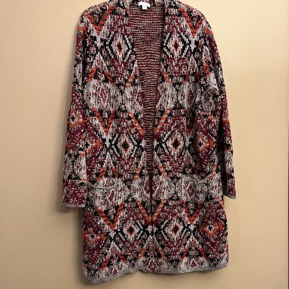 J.Jill Womens Chunky Oversized Multi color Cardigan Sweater, Size Large - Picture 1 of 5